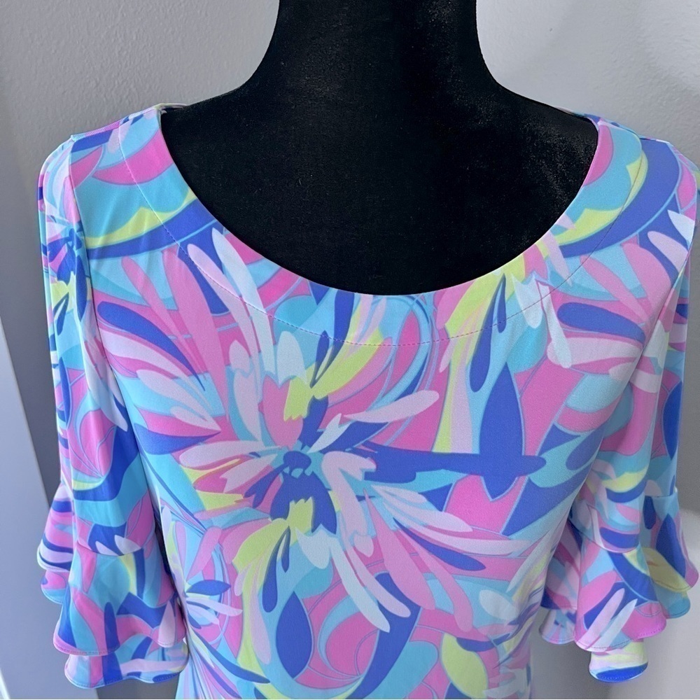 Pappagallo multi- color midi dress size medium - Picture 4 of 10